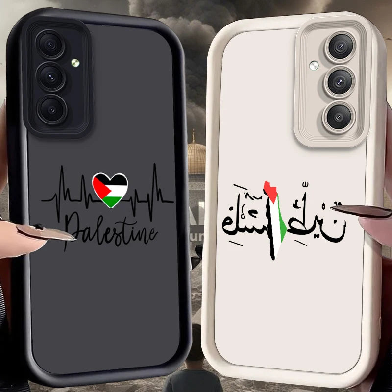 Palestine Flag Phone Case for Samsung Galaxy S24 S23 S22 S21 Ultra Plus S20 FE A55 A54 A53 A52 A52S A51 A50 A50S A35 A34 Cover