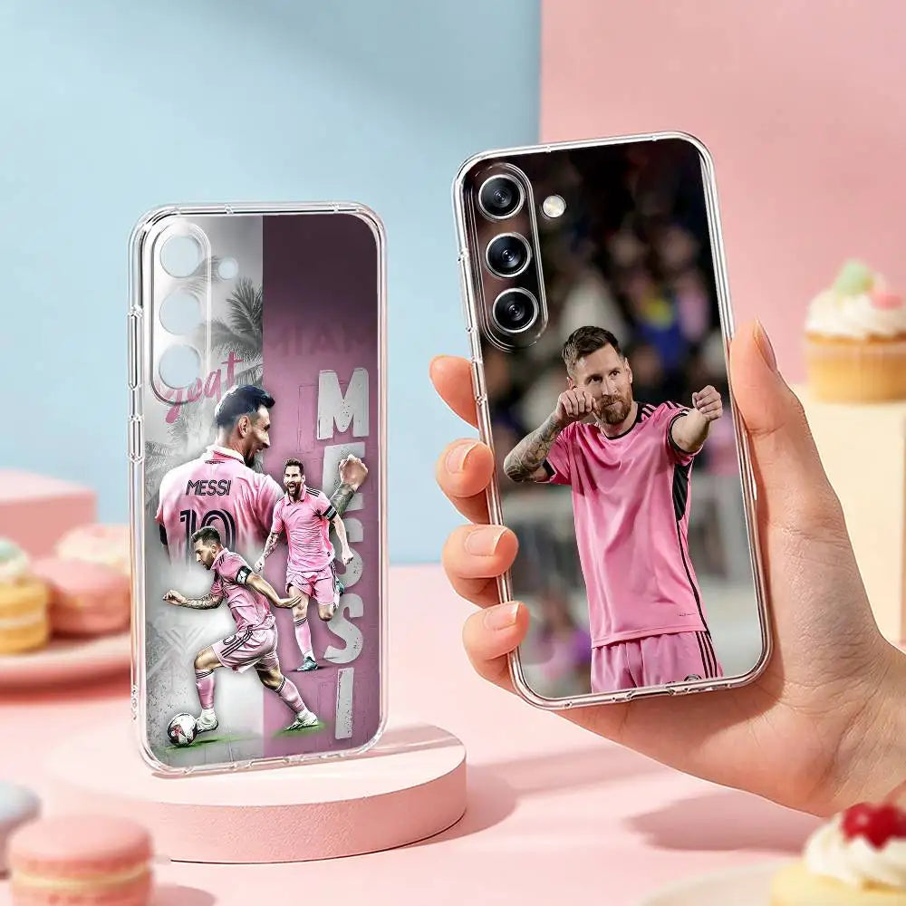 Legendary Football 10 L-Lionel Messi Phone Case For Samsung Galaxy A91,80,73,72 ,71,53,52,32 ,31,22,21s,20,Transparent Soft Case