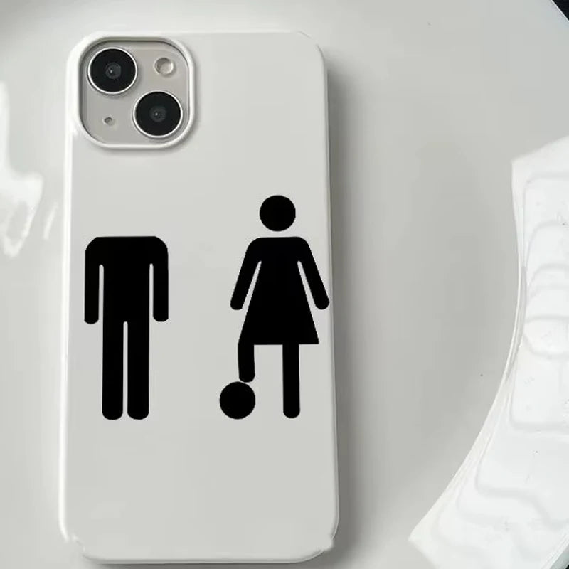 Ins Korean Personalized Creative Pattern Phone Case For iPhone 17 AIR 16 15 14 13 12 11 Pro MAX X XR XS 7 8 Plus Y2K Soft Cover