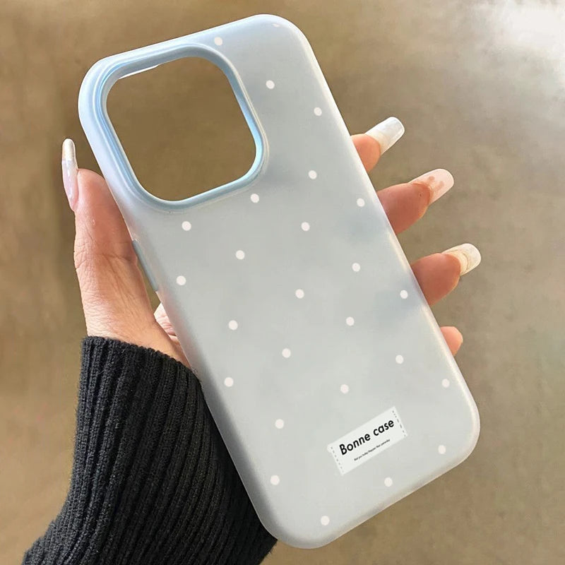 Cute White Polka Dots Design 2-in-1 Phone Case For Samsung Galaxy A56 A36 A16 A06 A54 S26 S25 FE S24 S23 S22 Ultra Plus Cover