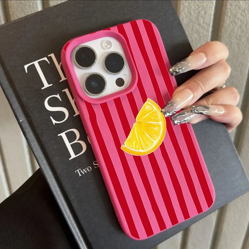 Fashion Lemon Pattern TPU Silicone Phone Case For iPhone 17 Pro 16 15 14 17 13 11 Pro Max 11 13 12 Plus XR Shockproof Soft Cover