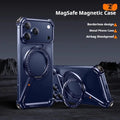 Eary Z Case for iPhone 17 Pro Max Air Phone Case Frameless 360°Rotation Magnetic Stand for Magsafe Shockproof Protective Cover