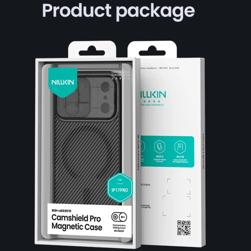 For iPhone 17 Pro Case NILLKIN Case Magnetic Camshield Case Lens Protection With Magnetic Suction Function Translucent