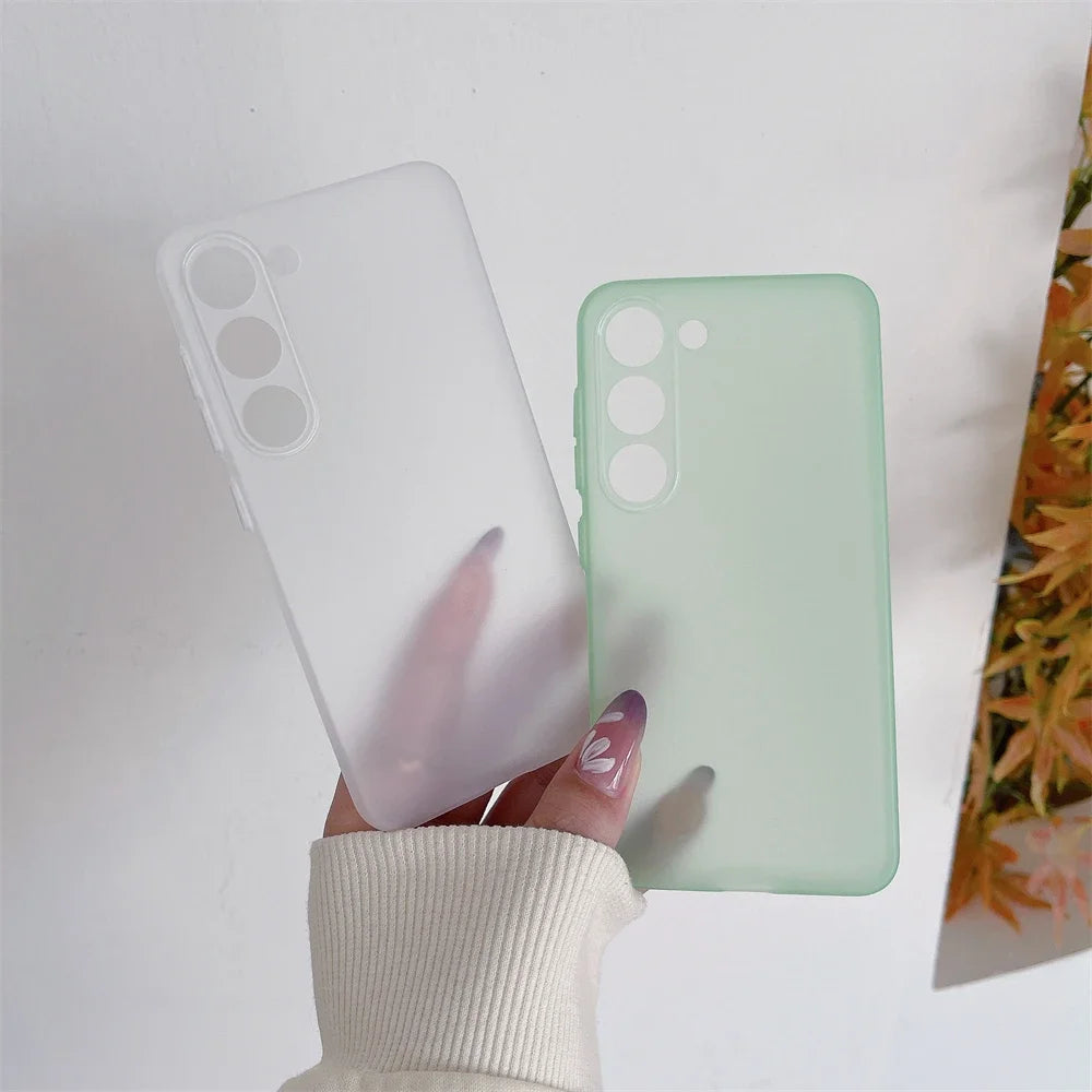 Ultra Thin Matte Armor Translucent Case For Samsung S26 ULTRA S25 FE S24 S23 FE S22 S21 Plus Ultra Note 20 Ultra Soft Back Cover
