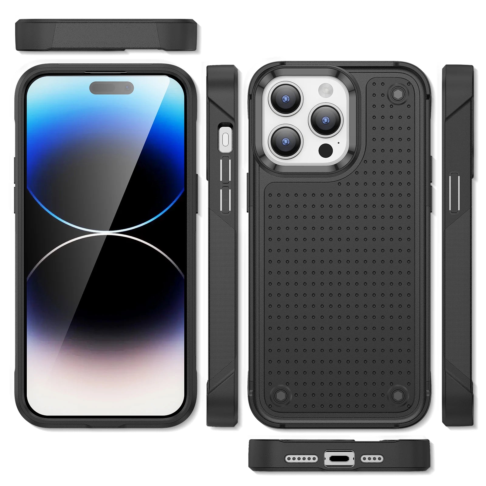 Protective Coque Case for Iphone 17 Pro Max Air 16 Plus 15 14 13 Pro Iphone16 Iphone17 Heavy Duty Shockproof Armor Covers