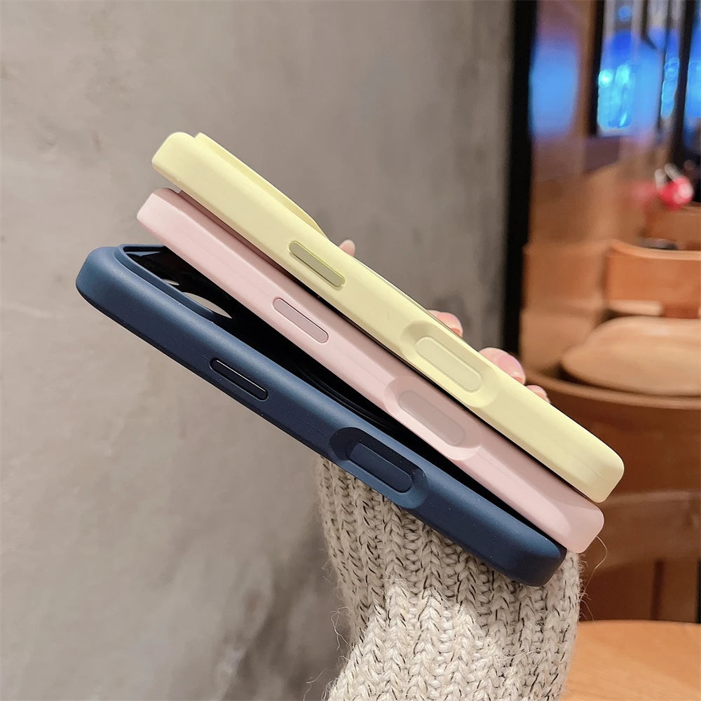 360 Magnetic Stand Liquid Silicone Matte Phone Case For iPhone 17 16 15 14 Pro Max For Magsafe Charge Holder Protector Cover