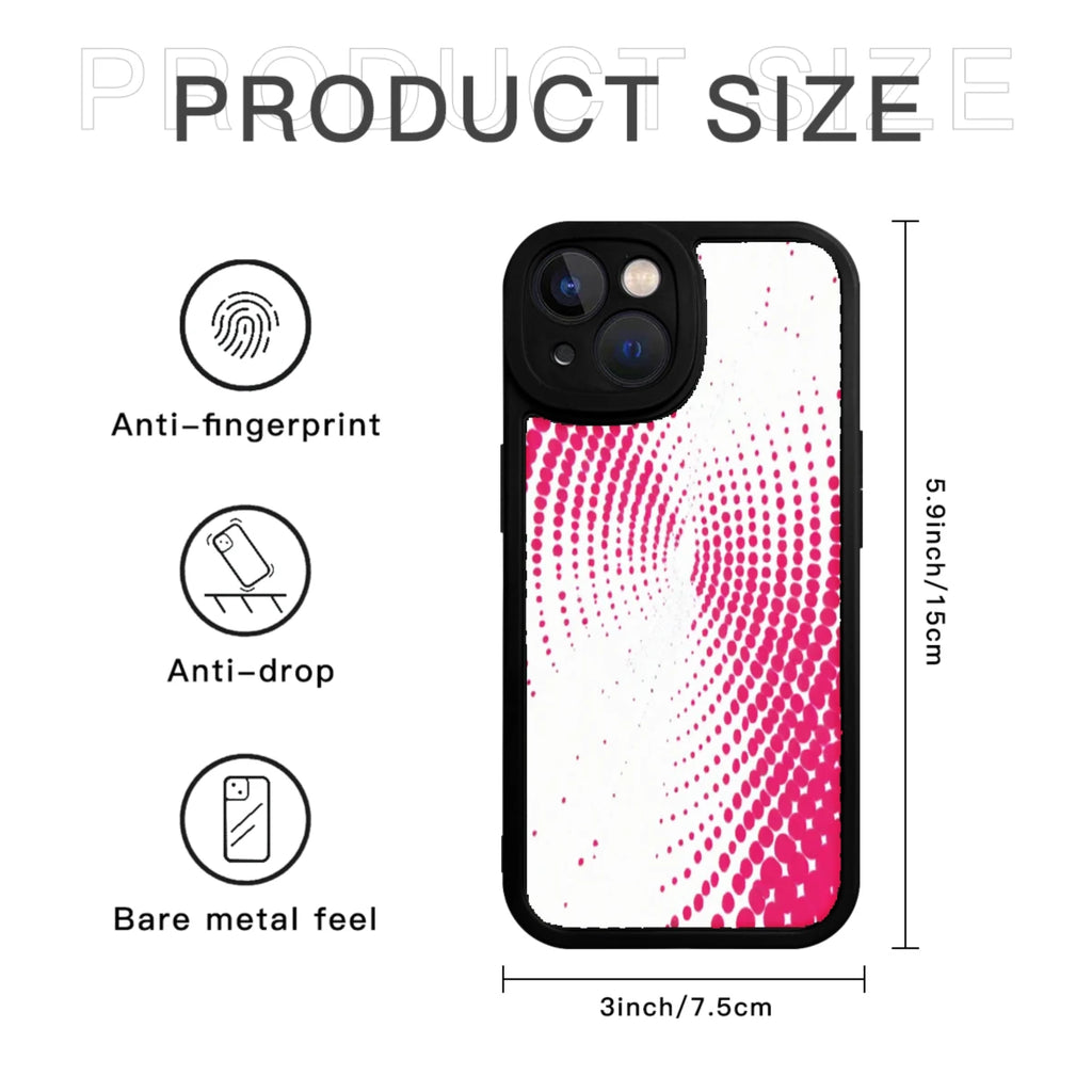 Phone Case With Pink Dot Pattern Design For Iphone X To Iphone 16 Pro Max Protective Cover For Daily Use And Fashion Style