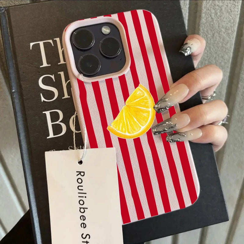 Fashion Lemon Pattern TPU Silicone Phone Case For iPhone 17 Pro 16 15 14 17 13 11 Pro Max 11 13 12 Plus XR Shockproof Soft Cover