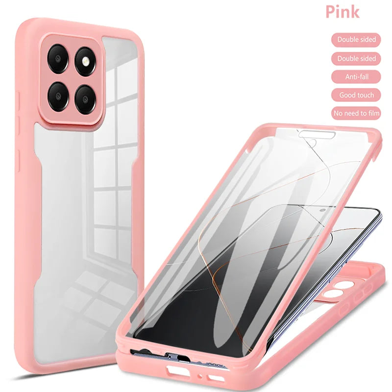 360 Full Body Protection Case For Samsung Galaxy S21 FE S22 S23 Plus S24 Ultra M02 M32 M33 M52 M53 Double Sided Shockproof Cover