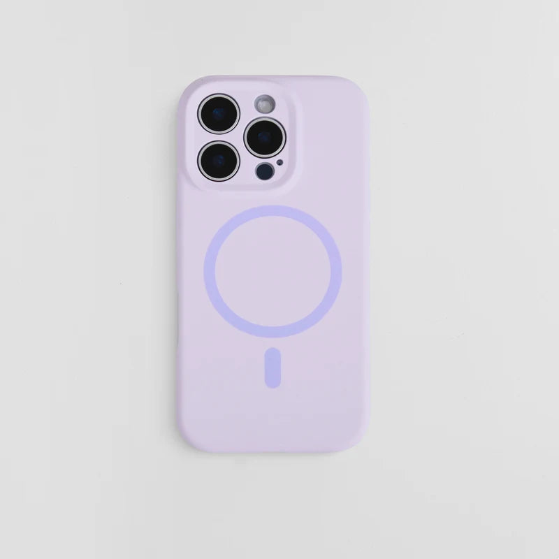 Magnetic Solid Color Liquid Silicone for MagSafe Phone Case for iphone 17Pro Max 16 15 17 Pro 14 13  Wireless Charging Cover