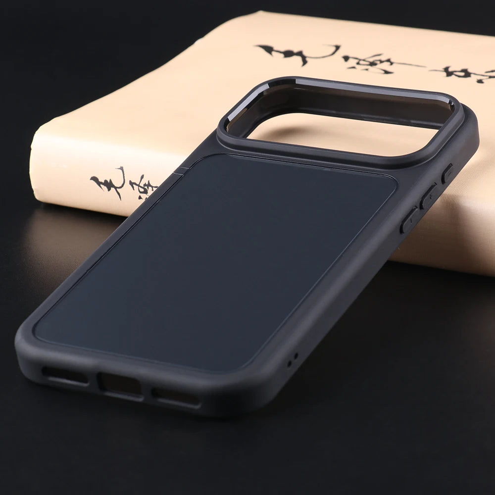 UGOjP For iPhone 17 Pro Case Men Solid Color Anti-drop Magnetic MagSafe Wireless Charging Phone Case Shockproof Protective Cover