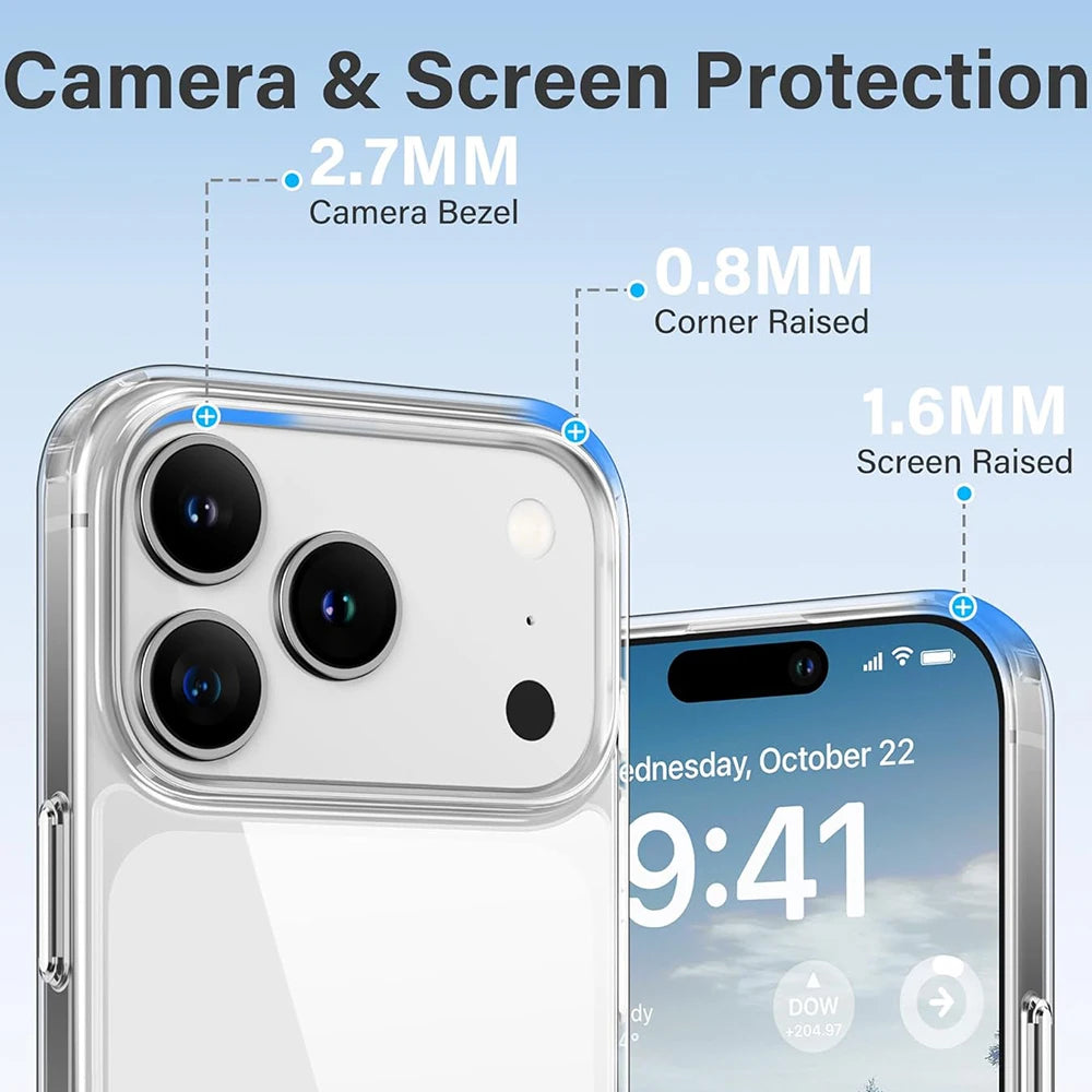 Luxury Transparent Phone Cases For iPhone 17 16 15 11 12 13 14 Pro Max Plus Air XR X Soft TPU Silicone Back Cover Clear Case