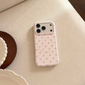 Korean Full Screen Polka Dots Pattern Magnetic Phone Case For iPhone 17 16 15 14 Pro Max Wireless Charging Shockproof Soft Cover