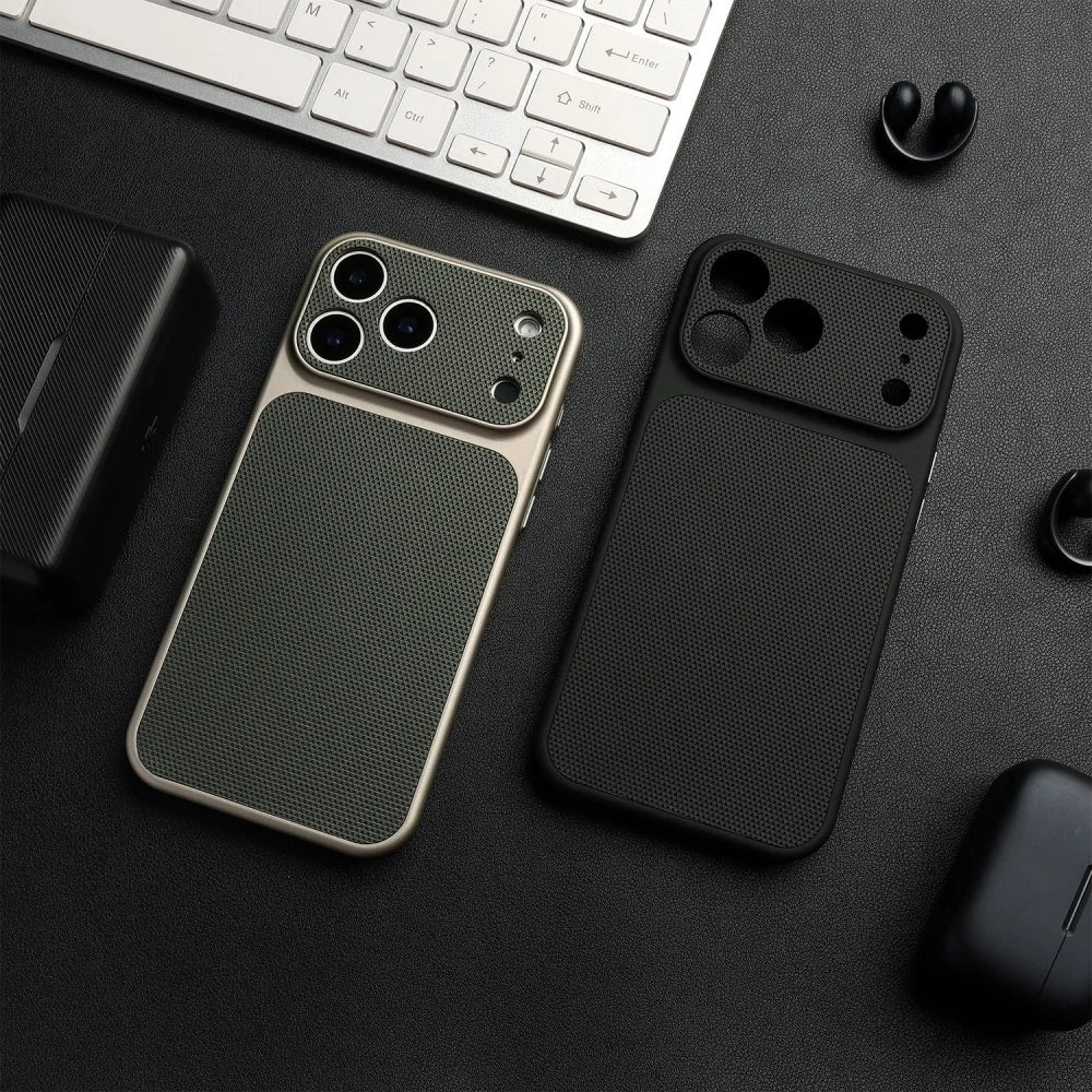 Vintage Leather Diamond Textured Case for iPhone 17 Air 17 16 15 14 13 12 Pro Max 17Pro Retro Shockproof PC Plating Armor Cover