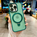 Matte Color Lens Protection Magnetic Charge Case Stand For Magsafe iPhone 17 Air 16 PM 15 Plus 14 13 12 11 Pro Max Phone Cover