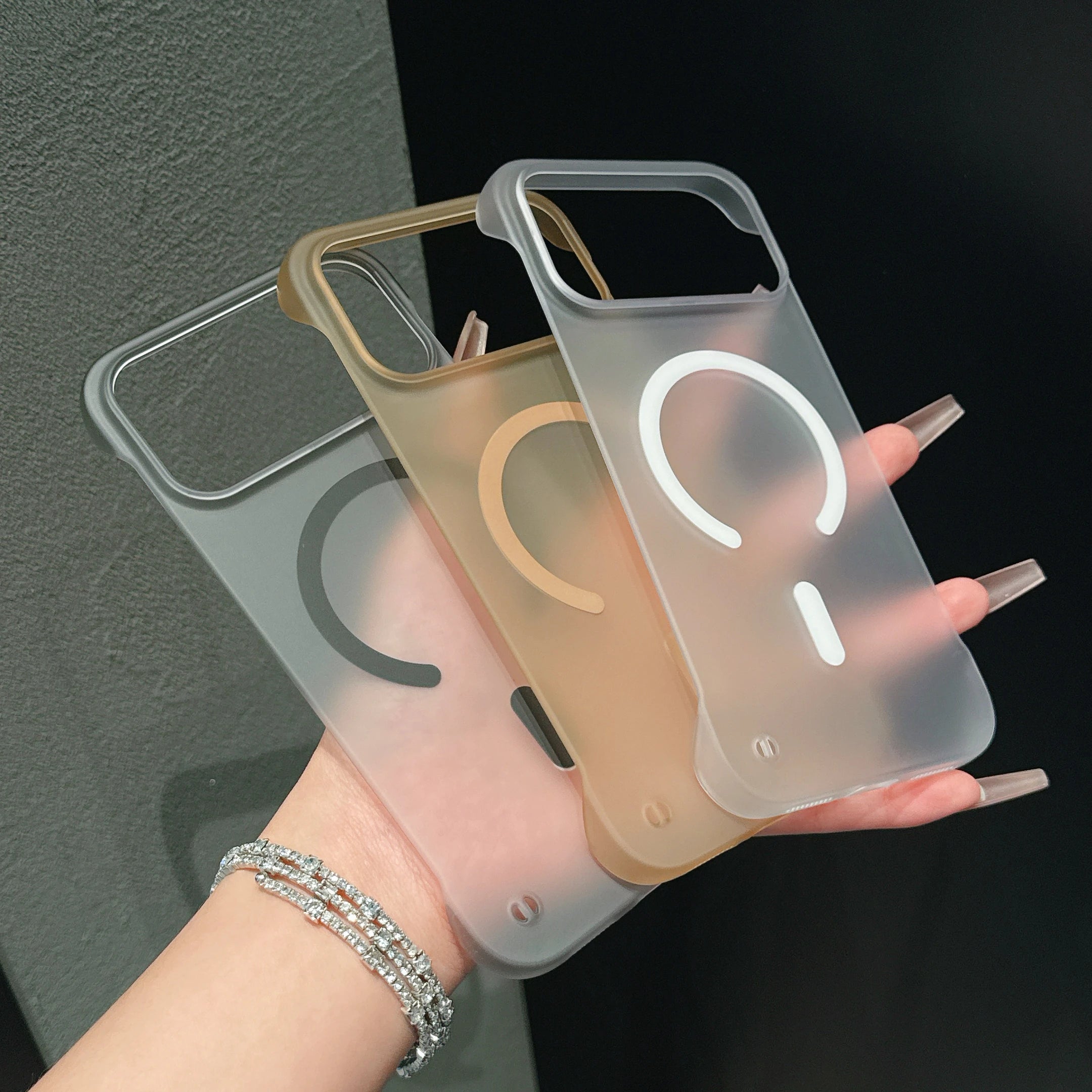 Ultra Thin Frameless Phone Case For iPhone 17 Pro Max Air 14 15 Plus 11 13 12 16 Pro For Magsefa Magnetic Matte Protection Cover