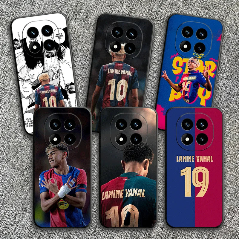 Football Star L-Lamine Y-Yamal Soft Phone Case for Xiaomi Redmi Note 12 13 14 15 Pro Plus 11 14S 12S 11S 11T 10S 5G Black Cover