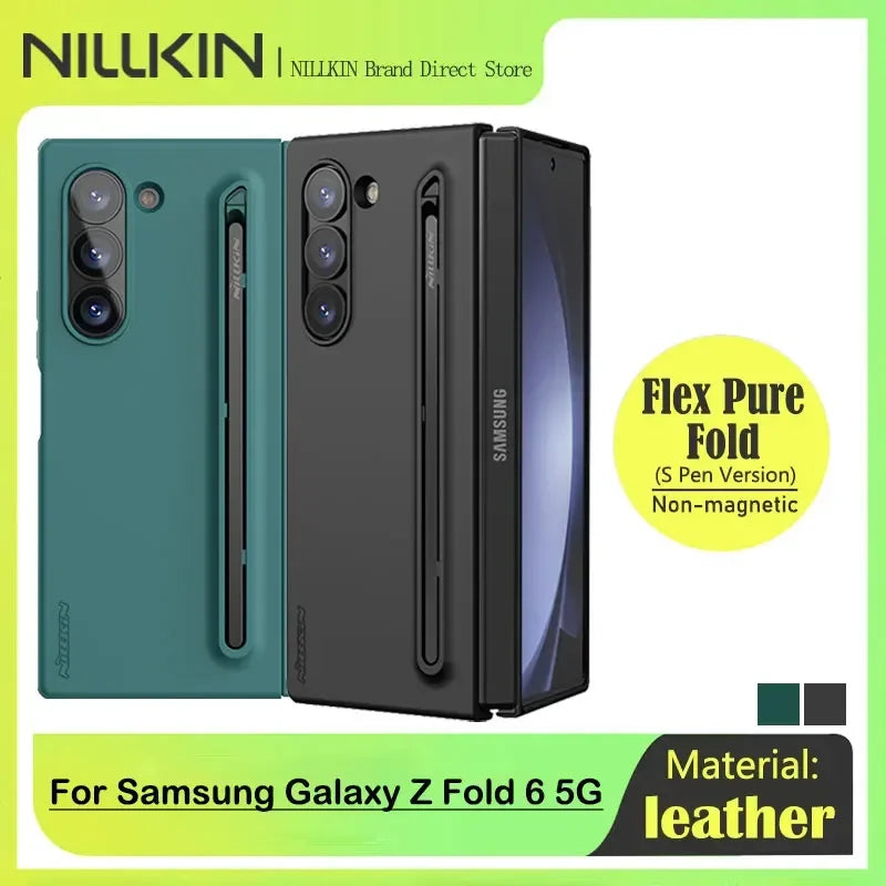 For Samsung Galaxy Z Fold 6 5G Case NILLKIN Flex Pure Fold Case (S Pen version) Liquid Silicone skin-friendly Back Cover Fashion