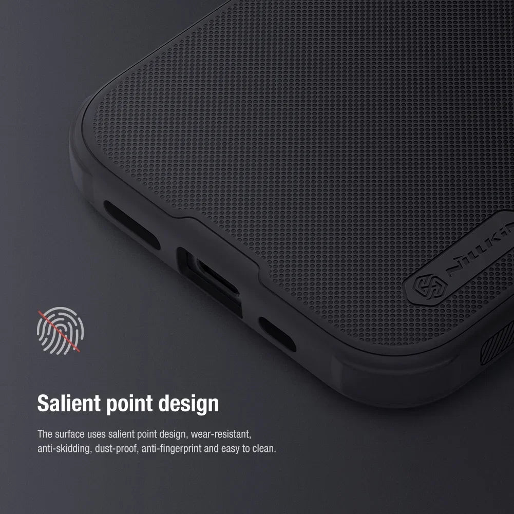 Nillkin Super Frosted Shield Pro Case For iPhone 17 16 15 Pro Max Plus TPU + PC Anti Fingerprint Shockproof Back Cover