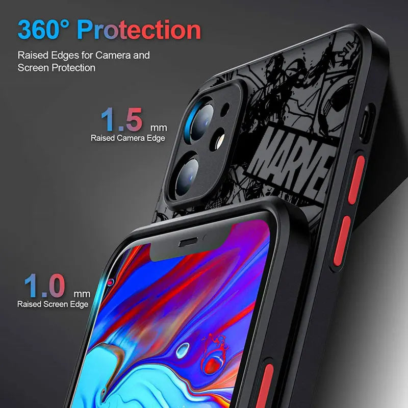 Marvel Sipiderman Venom Phone Case For iPhone 17 16 15 Pro Max Case 14 13 12 11 Pro Max 16e 17e Air Mini XS XR X 7 8 Plus Cover