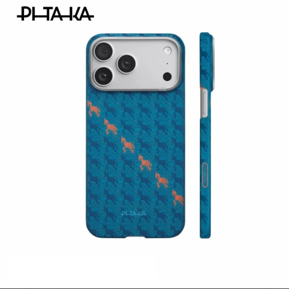 PITAKA Carbon Fiber Case for iPhone 17 Pro Max/17 Pro/16pro Max/16pro/Air Year of The Horse Limited Edition Kevlar Magnetic Case