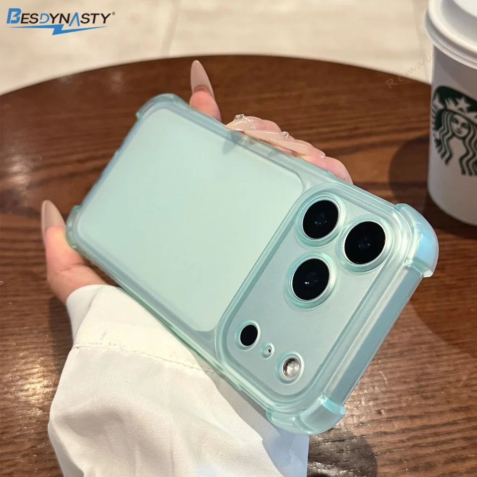 Cute Matte Clear Phone Case for iPhone 17 Air 16E 14 15 16 11 12 13 Pro Max Plus Shockproof Protector Cover