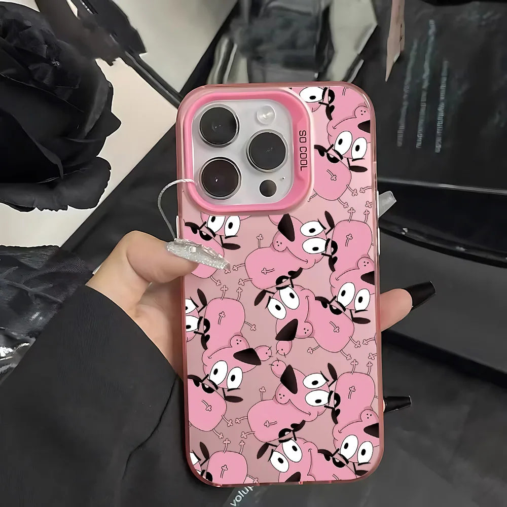 Hot COURAGEOUS Cowardlys Dog Phone Case for Samsung Galaxy S26 S25 S24 S23 S22 S21 Ultra Edge Plus 4G 5G Anti Fall Matte Cover