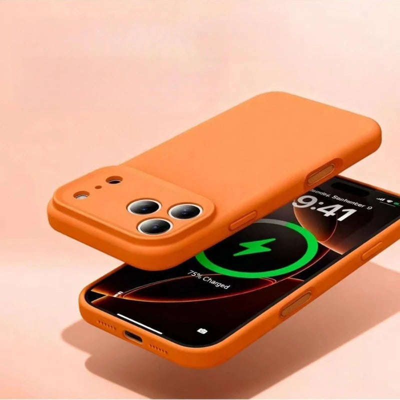 Official Liquid Silicone Magnetic Case For iPhone 17 16 Pro 15 14 13 12 11 17 ProMax Skin feel for Magsafe Wireless Charge Cover