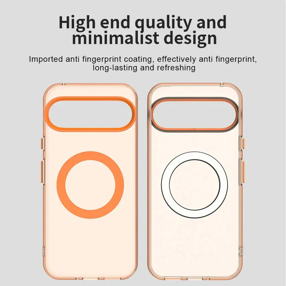 Translucent Candy Color Matte Magnetic Case for Google Pixel 10 9 8 Pro XL 9A 8A 10Pro 9Pro Magsafe Mac Safe Shockproof Cover