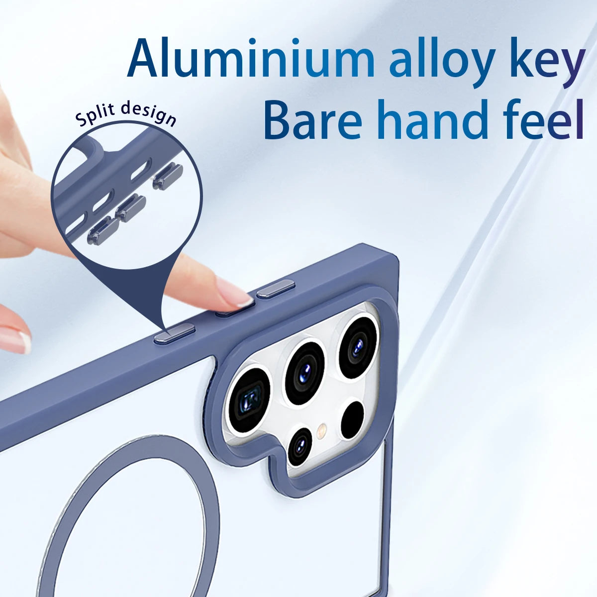 Luxury Skin Feel Translucent Magnetic Case for Galaxy S25 Ultra S21 S22 S23 S24 Plus Suport Magsafe Wireless Charging Case Funda