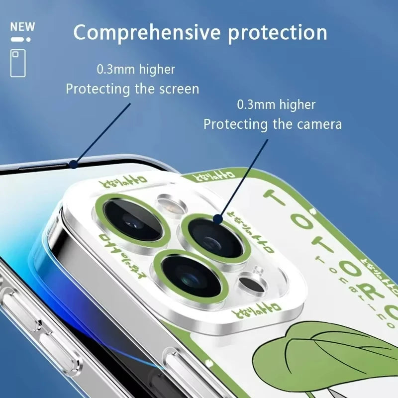 Cute T-Totoros Clear TPU Case for Xiaomi Redmi Note 14 13 12 5G Plus 11 Pro 14C 13C 12C 10S 9 4G A2 A1 Soft Silicone Back Cover