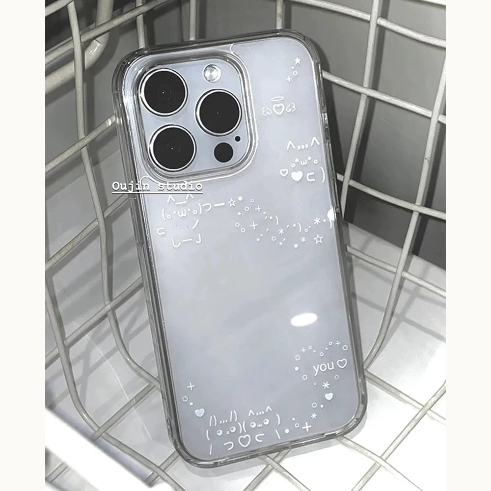Ins Korean Line Pattern Y2K Phone Case For iPhone 17 16e 16 15 14 13 12 11 Mini Air Pro Max X XR XSMax 7 8 Plus Soft Back Cover