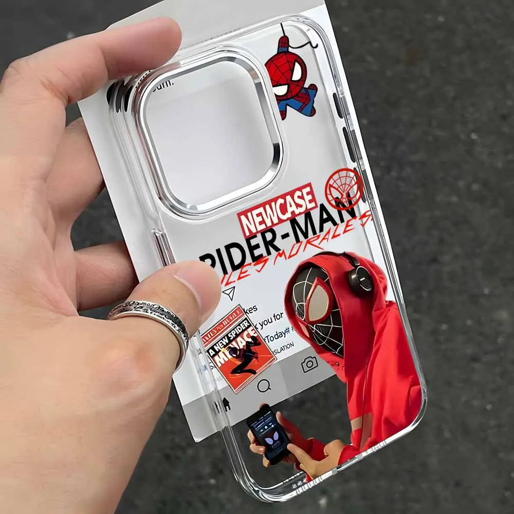 New Spiders-man Phone Case for Xiaomi Mi 15 14T 14 12T 11T 11 Lite Poco M7 X7 X6 F5 F6 X5 X4 GT Pro 4G 5G Transparent Soft Cover