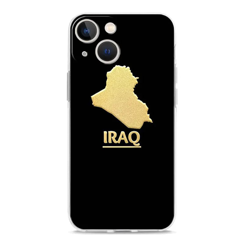 Saddam Hussein Iraq Flag Phone Case For iPhone 15 16 14 13 12 11 Pro Max XS X XR SE 7 8 Plus Clear Silicone Lens Protect Cover