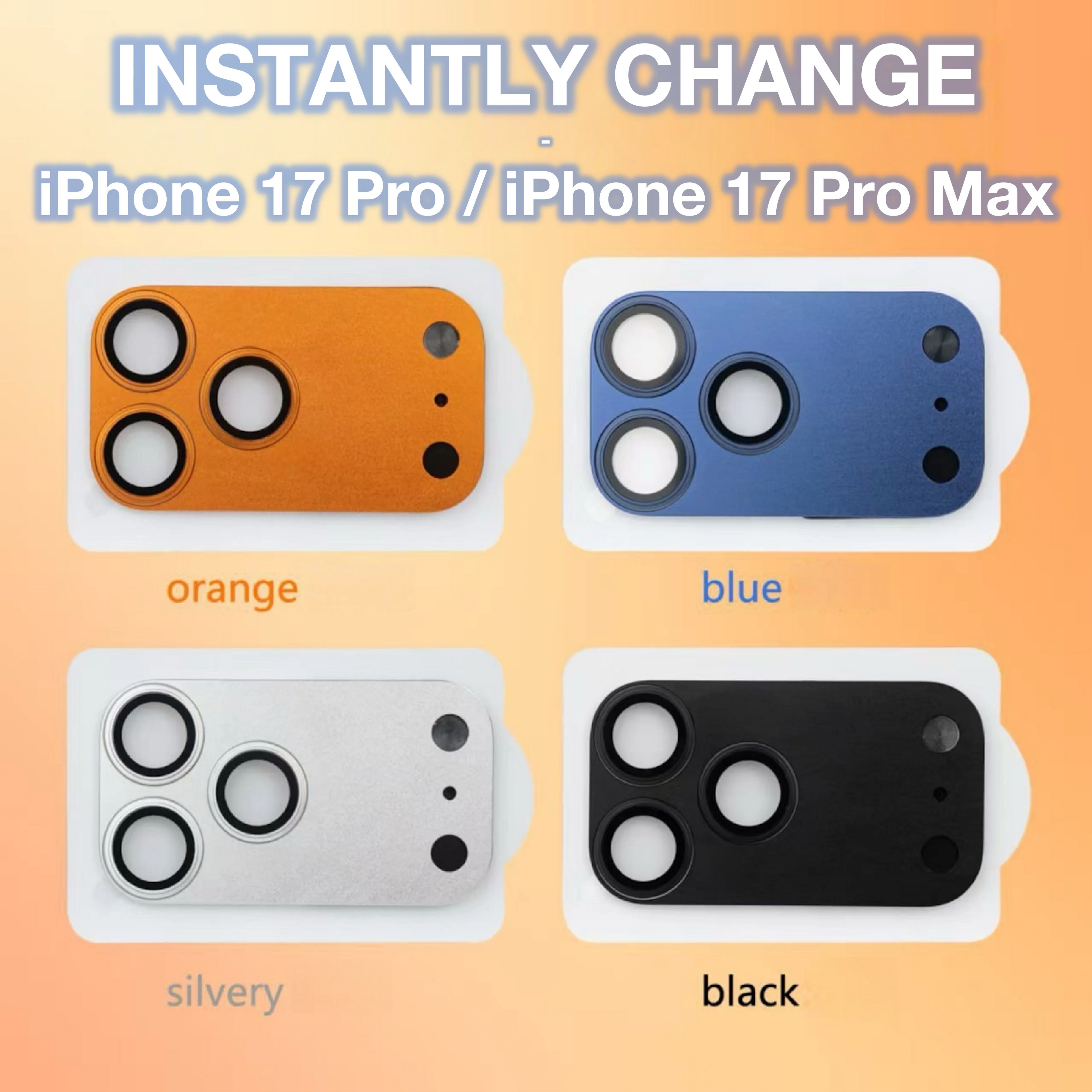 INSTANTLY CHANGE iPhone 17 Pro Max / iPhone 17 Pro ,For iPhone 14 15 16 Pro Max Phone Case Camera Protective Film