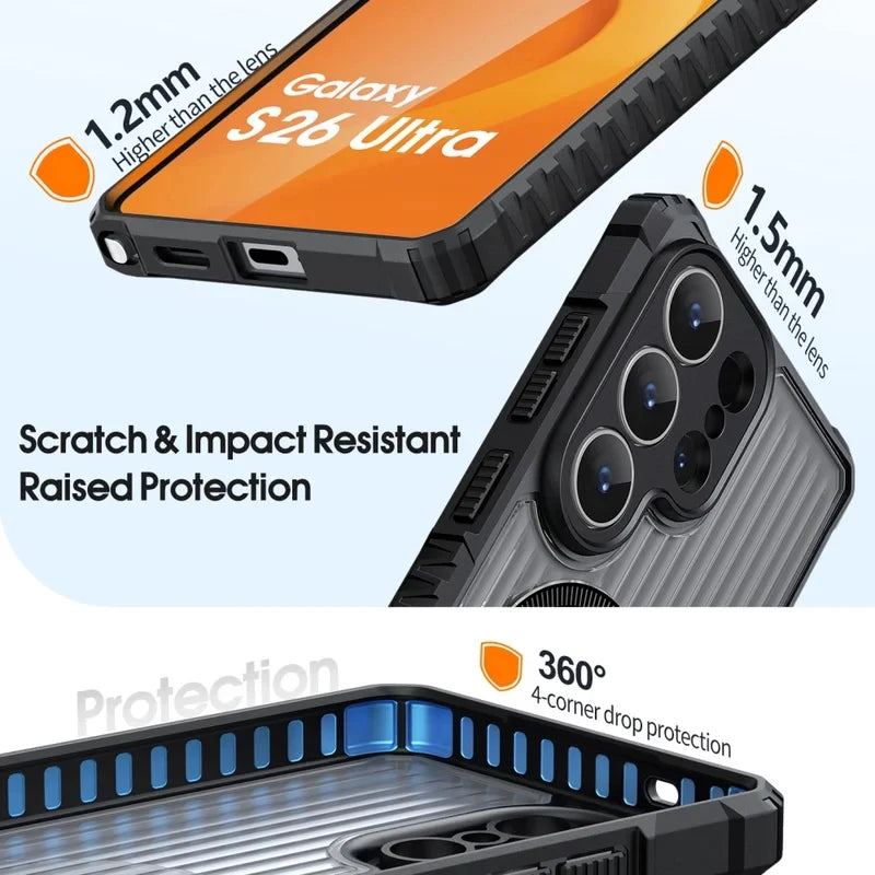 TransparentMagSafeProtective case suitable for SamsungGalaxy S26 Ultra S25 Plus S24 S23 S22 ASeries Airbag protective cover，Spec