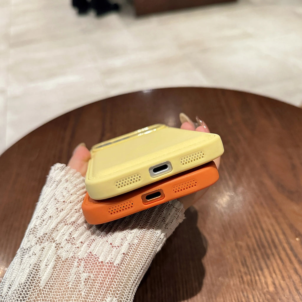 Luxury Leather Texture Air Cushion Case For iPhone Air 17 16 15 14 13 12 11 Pro XR X XS Max 8 7 6Plus Candy Color Silicone Cover