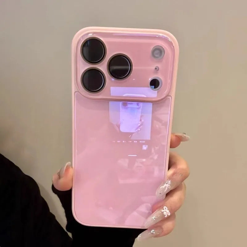 Luxury Candy Color Tempered Glass Phone Case For iPhone 17 16 15 14 13 Pro Max 17Pro Cases Camera Protection Hard Back Cover