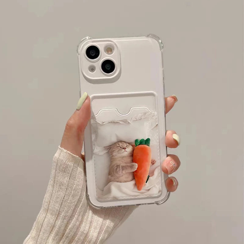 Cute Sleep Dog Cat Couple Case For Samsung Galaxy S25 S24 S23 S22 S21 Plus Ultra FE A56 A36 A26 A54 A55 A35 A15 A14 A34 Cover