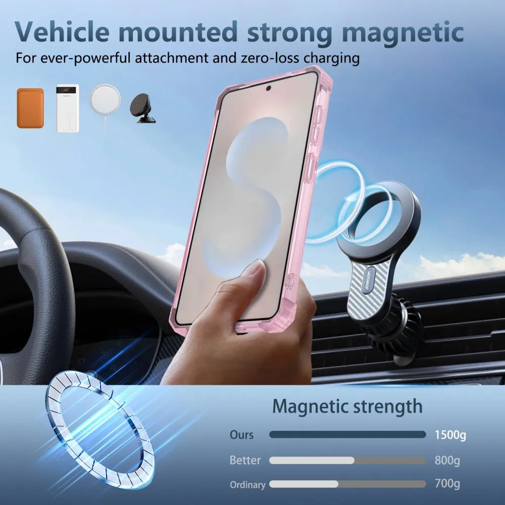 Rotating Magnetic Folding Stand Case For Samsung S26 Ultra Plus S25 S24 S23 S22 S21 Ultra S25FE S25 Edge Armor Shockproof Cover
