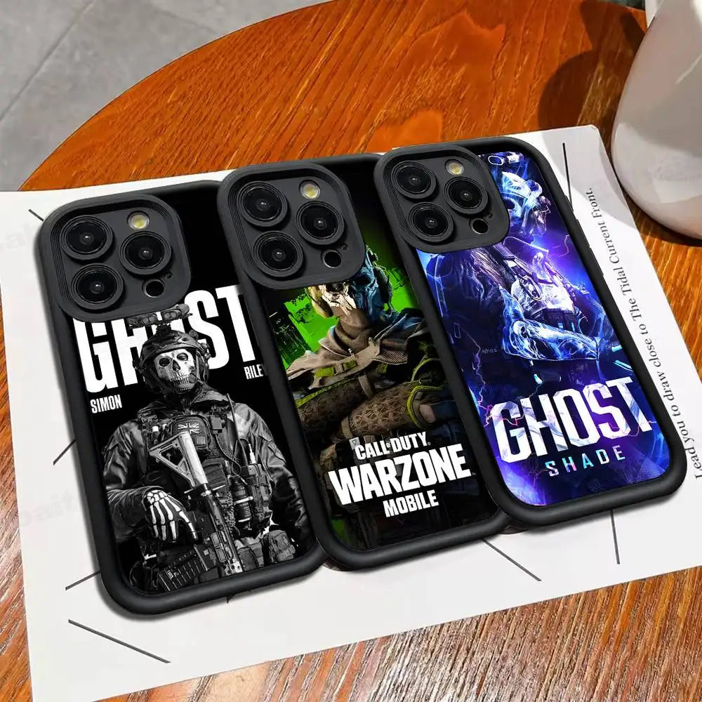 C-COD C-Call Of D-Duty Ghosts Phone Case For iPhone 17 16 15 13 11 12 14 Pro Max Plus Silicone Cover Shell