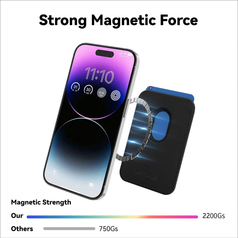 For Magsafe Leather Wallet Case For iPhone 17 16 15 Pro Max 14 Plus 13 12 Samsung Card Holder with Magnetic Leather Bag Covers