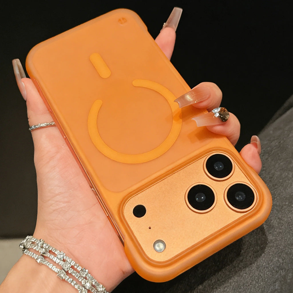 Ultra Thin Frameless Phone Case For iPhone 17 Pro Max Air 14 15 Plus 11 13 12 16 Pro For Magsefa Magnetic Matte Protection Cover