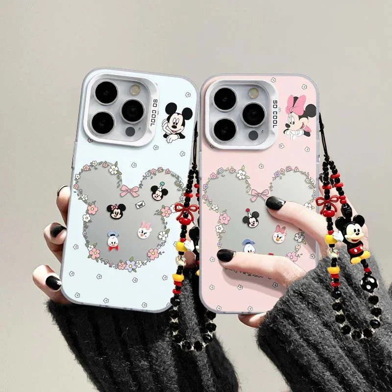 Mickey Minnie Mouse Chain Phone Case For Samsung Galaxy A56 A55 A35 A54 A34 A36 A05S A05 A16 A14 A15 A57 A26 A23 A24 Hard IMD