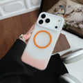 New 3D Metal Button Matte For Magsafe Phone Case For iPhone 15 16 17 Pro Max PC Backplane Shockproof Magnetic Ripple Phone Cover