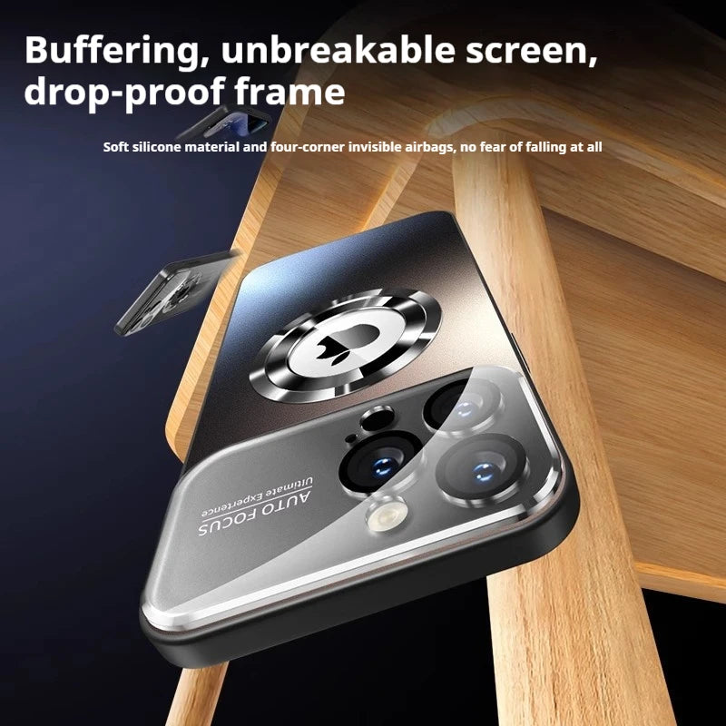 Shockproof Glass Lens Camera Protection for Magsafe Case For iPhone 15 Pro Max 14 Pro AG Matte Tempered Bumper Magnetic Cover