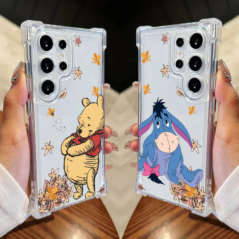 Winnie Pooh Eeyore Tigger Piglet Clear Phone Case For Samsung Galaxy S26 S25 S24 Ultra S23 S22 Plus S21 S20 FE 5G Silicone Cover