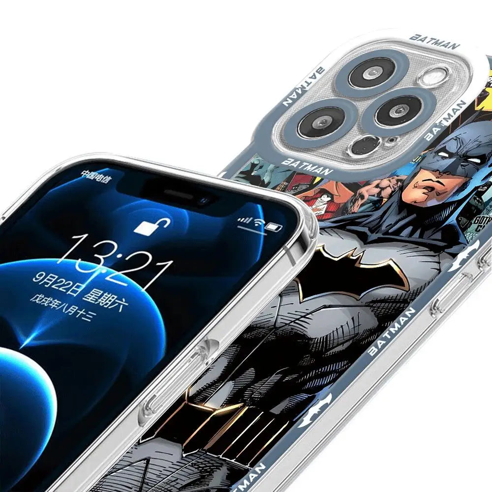 B-Batman Hero Cool Phone Case for Apple iPhone 15 Pro Max 13 14 Plus 12 Mini 11 Pro XR 8 SE 7 6S XS MAX Shockproof Armor Cover