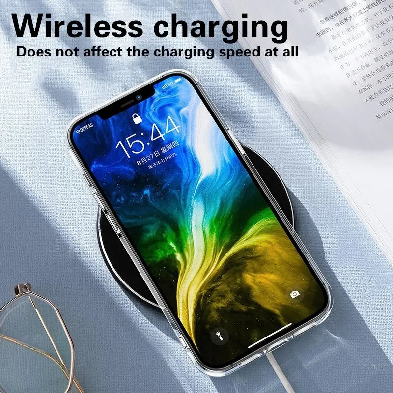 Luxury Ultra Thin Soft TPU Silicone Case for iPhone 17 16 15 11 12 13 mini 14 Pro Max X XR 7 8 Plus Transparent Back Cover Case