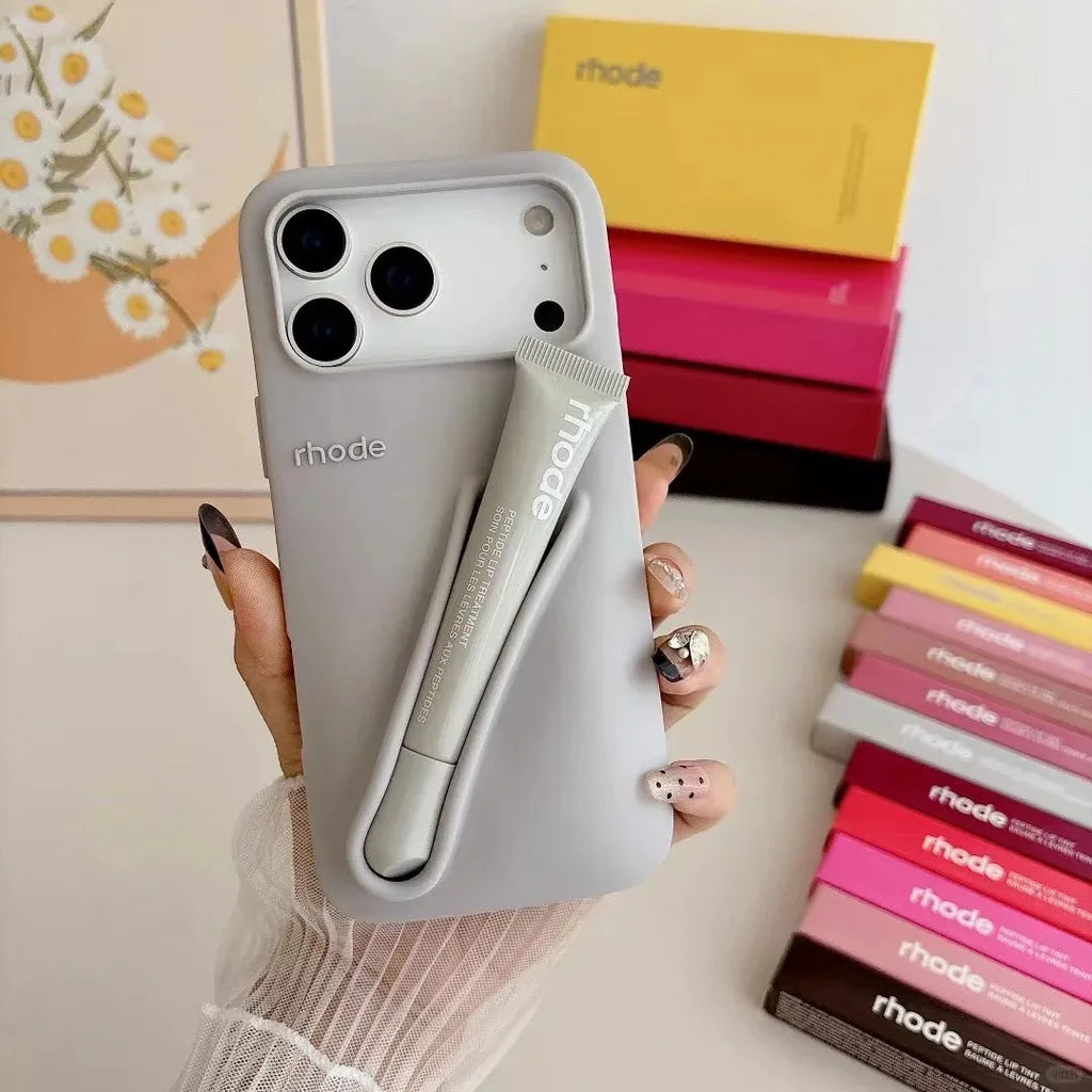 Brand Soft Silicone Case for IPhone 17 16 15 14 13 12 11 Pro Max Plus Air Lipstick Portable Phone Case Without Lip Gloss and Box